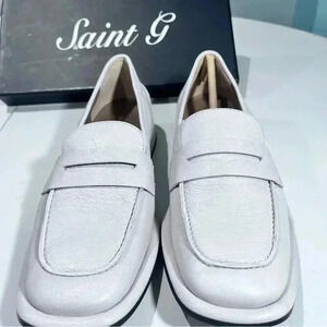 New SAINT G CarlaPenny Loafer Nordstrom Leather OffWhite Casual Chunky Minimaist